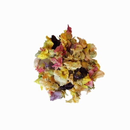 High-quality dried mallow blossoms (Alcea)