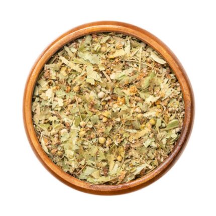 High-quality dried linden flowers for organic products and natural health in a holistic wellness lifestyle.