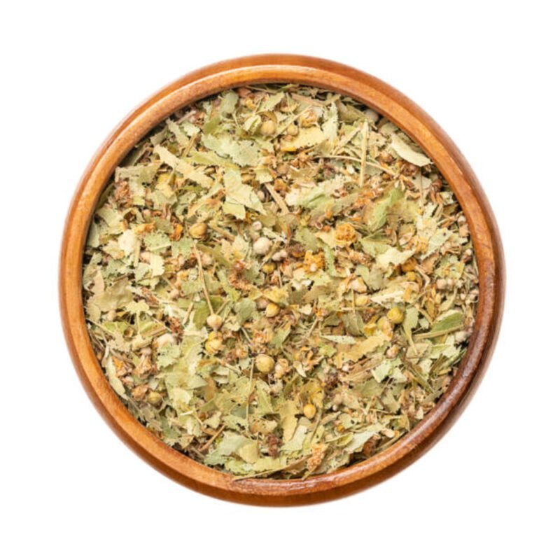 High-quality dried linden flowers for organic products and natural health in a holistic wellness lifestyle.